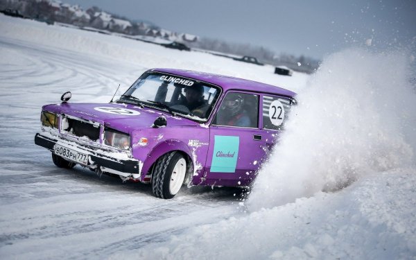 ВАЗ 2105 фиолетовая дрифт