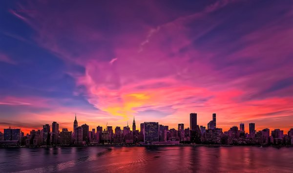Эстететика рассвет Нью-Йорк