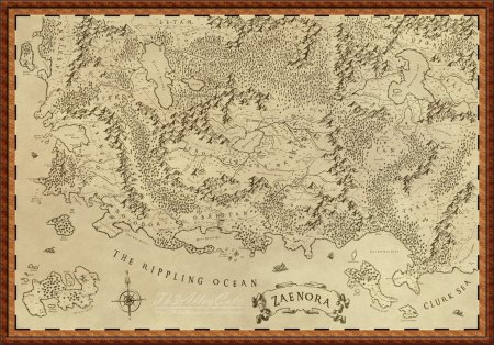 Старинная карта фэнтези