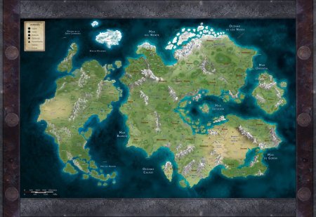 Карта фэнтези мира