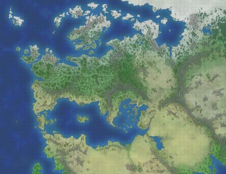 Карта фэнтези мира