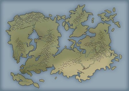 Карта фэнтези мира