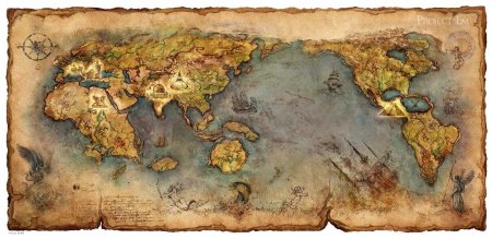 Географические карты в старинном стиле