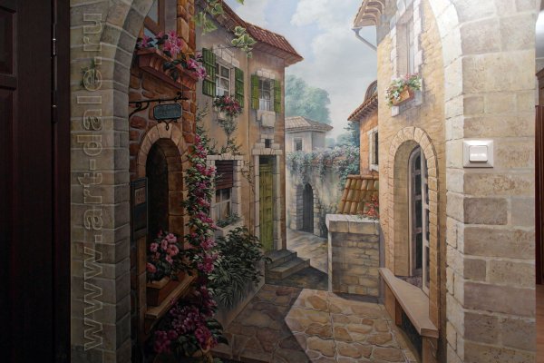 Судаков Сергей барельеф картины улицы Италии