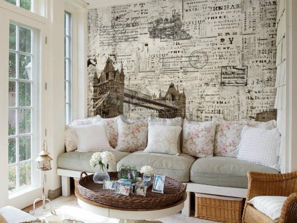 Газетный стиль в интерьере