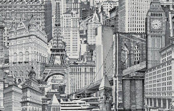 Флизелиновые обои Vog collection 9306-41 1,06x10,05 м серые