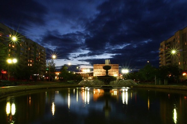 Братск ночью