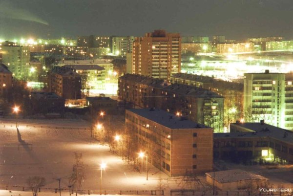 Ночной зимний Братск