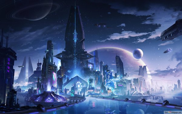 Ночной город будущего