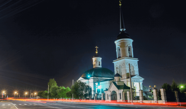 Храм Рождества Череповец рассвет
