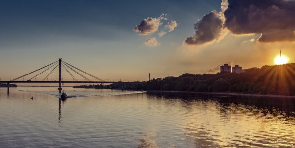 Череповец Октябрьский мост пейзаж