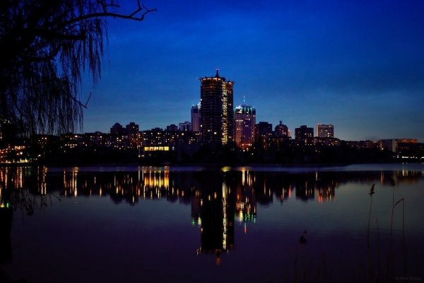 Ночной город Донецк