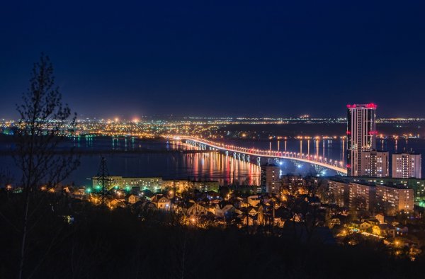 Панорама ночного Саратова