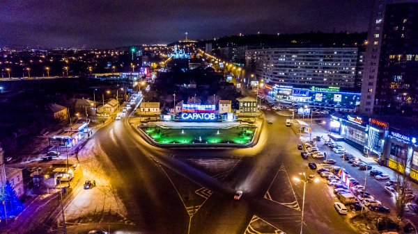 Ленинский район Саратов с высоты птичьего полета