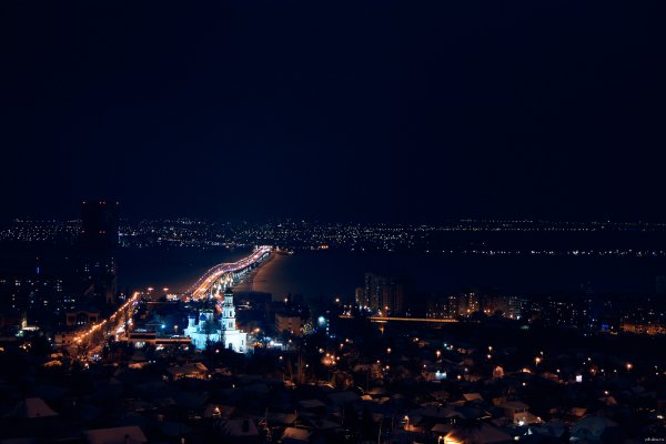 Саратов Соколовая гора ночью