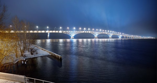 Ночной мост Саратов