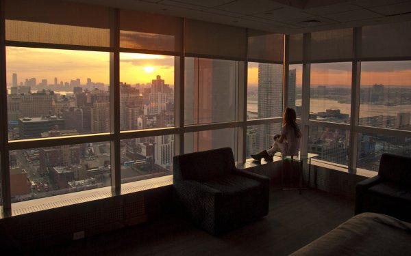 Вид из небоскреба в Нью-Йорке