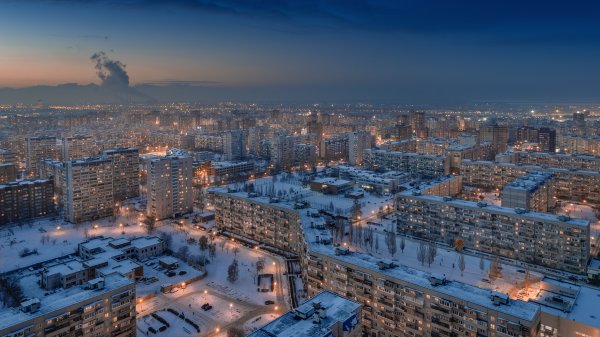 Тольятти Автозаводский район зима