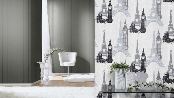 Обои Rasch Sightseeing в интерьере