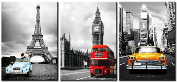 Лондон Париж Нью Йорк картина