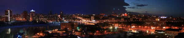 Панорама ночного Луганска