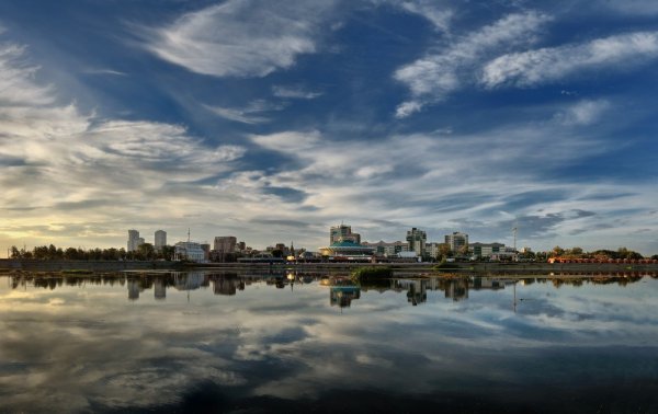 Челябинск река Миасс в черте города