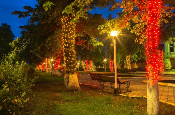 Парк славы Мичуринск осенью