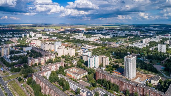 Город Набережные Челны с высоты птичьего полета