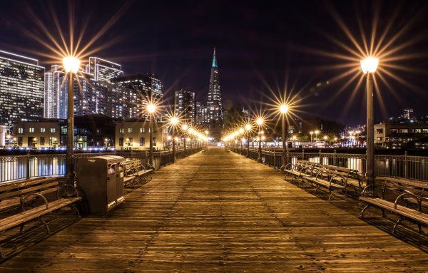 Сан-Франциско набережная фонарь