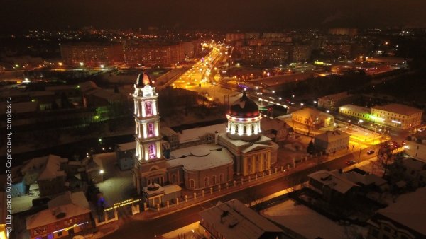 Ногинск Богоявленский собор ночью