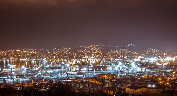 Новороссийск ночью