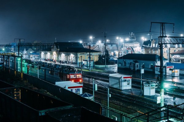 Ночной город Россошь