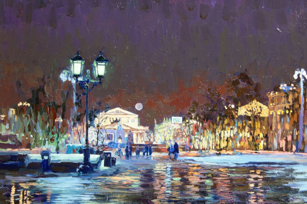 Художник Кожин семён Леонидович. "Новогодняя Москва"