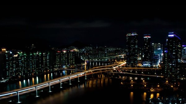 Южная Корея ночной город