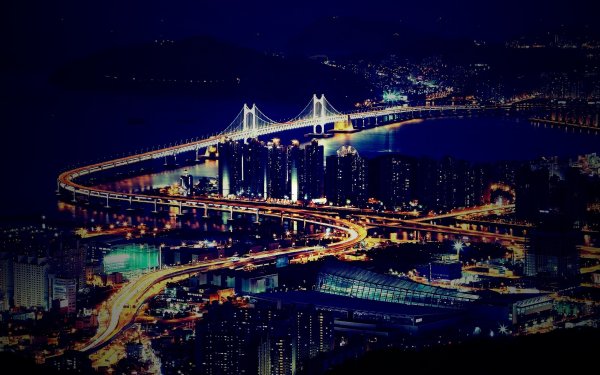 Обои на рабочий стол ночной город