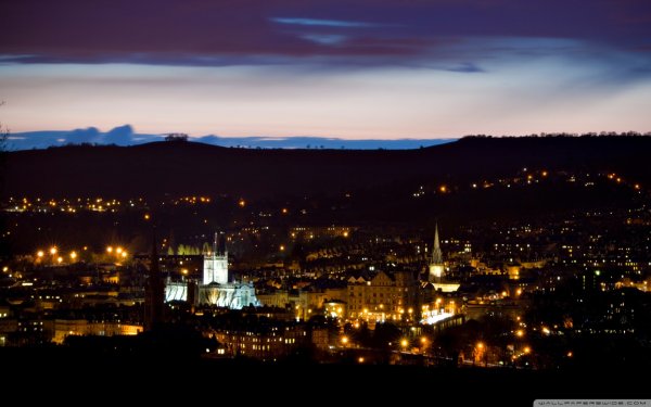 Вид с горы на Нальчик ночью