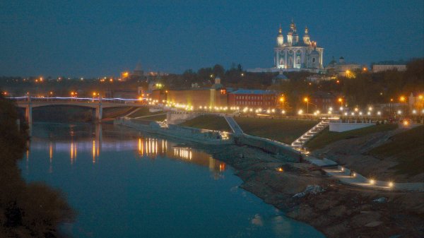 Ночной Днепр у Смоленска