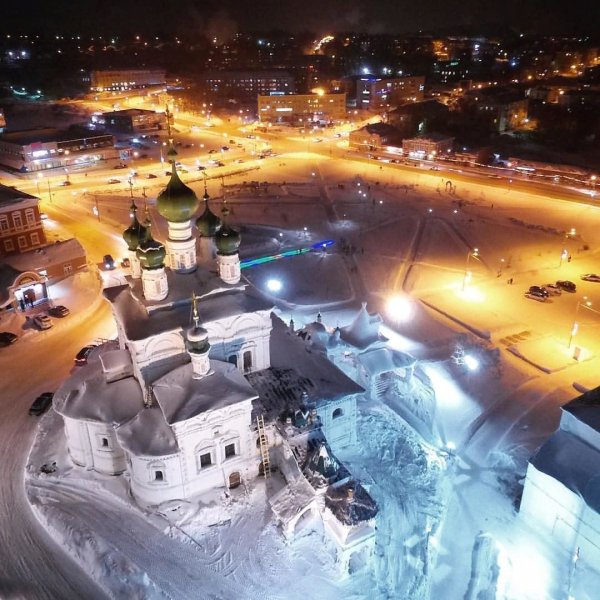 Соборная площадь в Соликамске