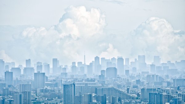 Серо голубой город