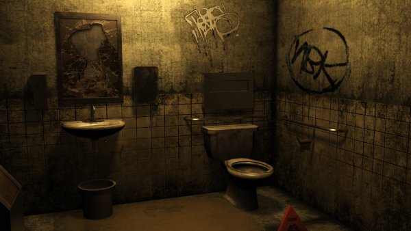 Грязная туалетная комната