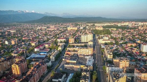 Город Владикавказ вид сверху