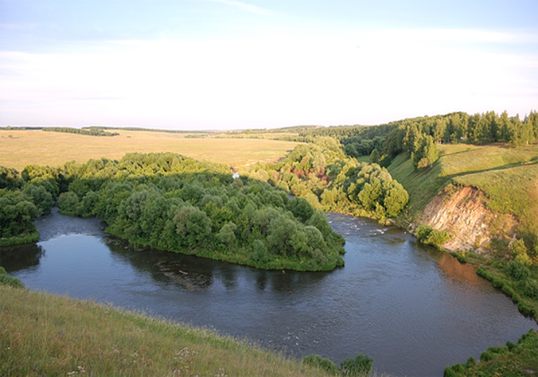 Река красивая меча в Ефремове Тульская область