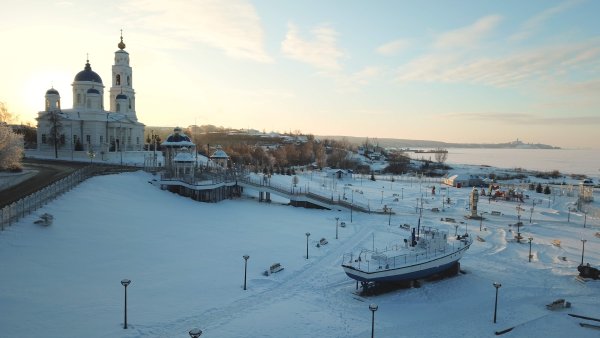 Набережная Чистополь зимой