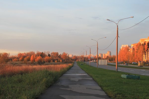 Закат Зеленоград парк Победы