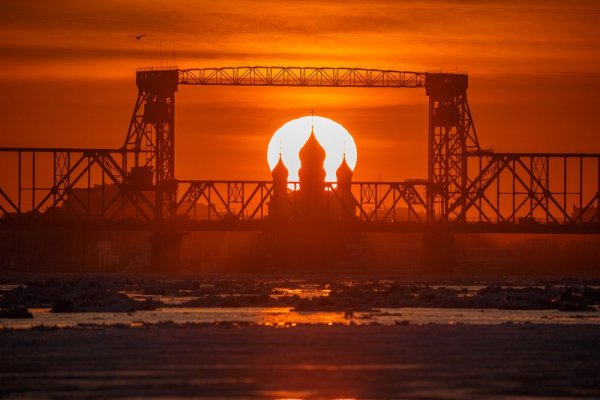 ЖД мост Архангельск