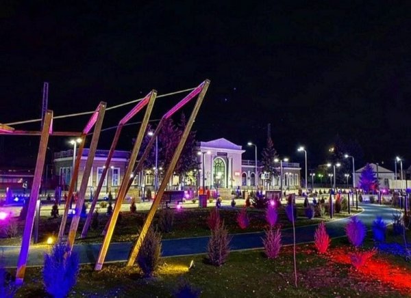 Ночной бульвар Невинномысск