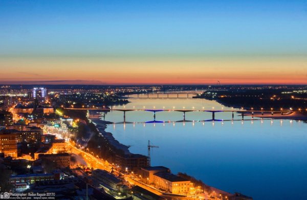 Панорама Пермь Кама вечер