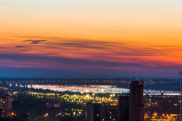 Панорама Пермь Кама вечер