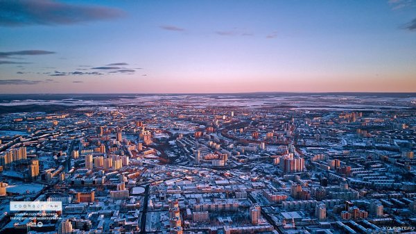 Пермь Индустриальный район с птичьего полета