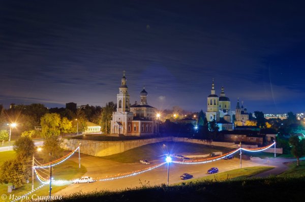 Серпухов Соборная гора вечер